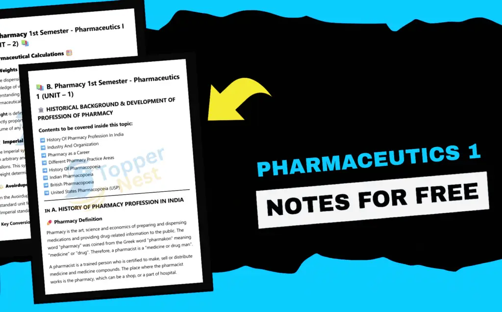 Pharmaceutics 1 Notes