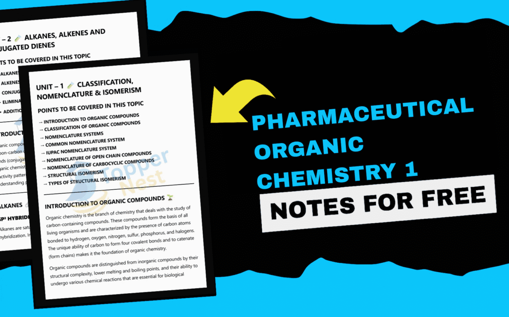 Pharmaceutical Organic Chemistry 1 Notes 